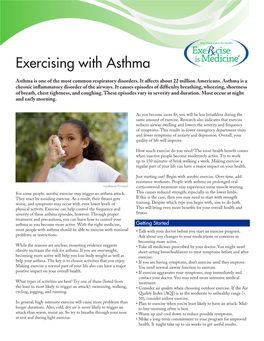 Exercising with Asthma