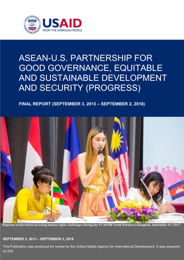 Asean-Us Partnership for Good Governance