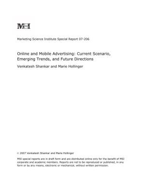 Online and Mobile Advertising: Current Scenario, Emerging Trends, and Future Directions