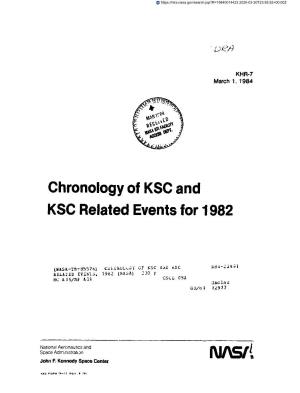 Chronology of KSC and KSC Related Events for 1982