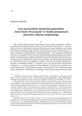 Nowy Kurier Warszawski” W Świetle Powojennych Procesów Z Dekretu Sierpniowego