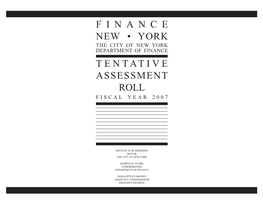 FY2007 Tentative Assessment Roll Report