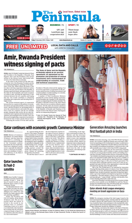 Amir, Rwanda President Witness Signing of Pacts