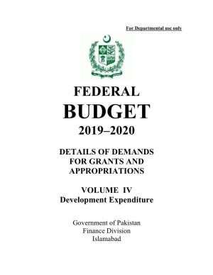 Federal Budget 2019–2020
