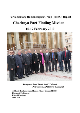 Chechnya Fact-Finding Mission 15-19 February 2010
