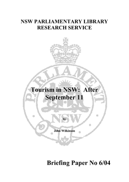 Tourism in NSW: After