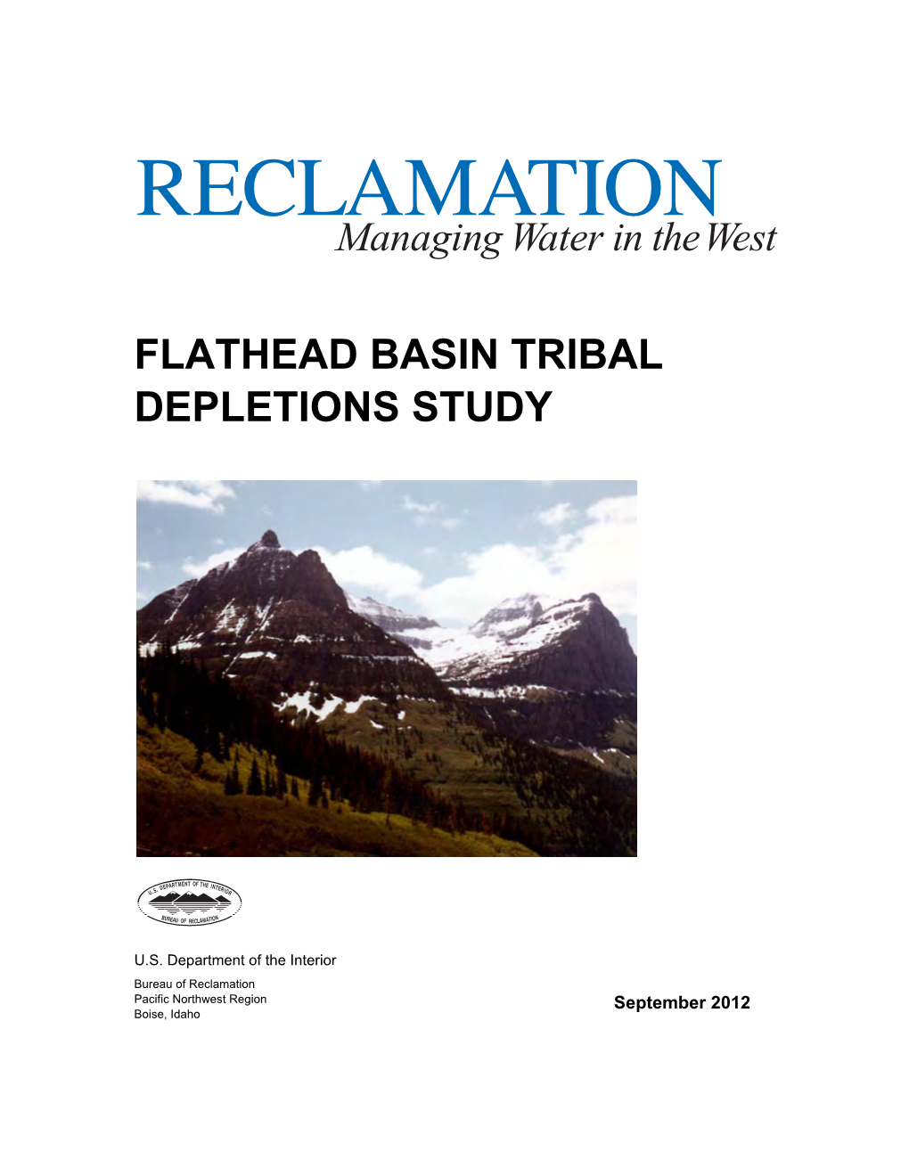 Flathead Basin Tribal Depletions Study