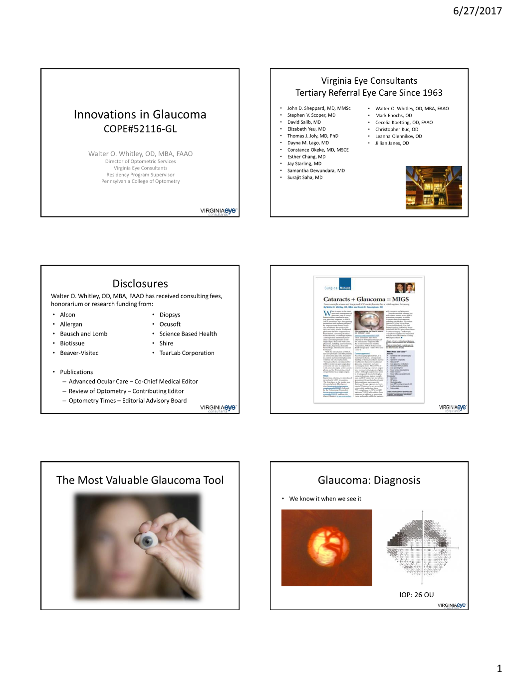 Glaucoma Comanagement: Surgical