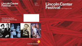 Lincoln Center Festival 2012 Sponsor