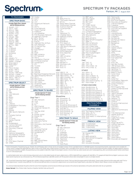 SPECTRUM TV PACKAGES Fenton, MI | August 2021