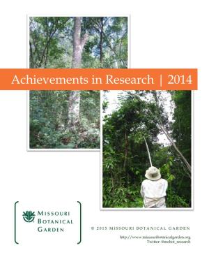 Achievements in Research | 2014