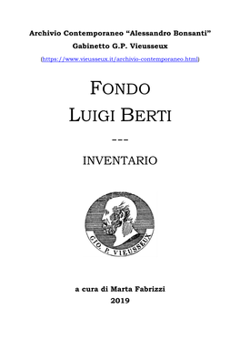 Fondo Luigi Berti