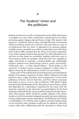 The Students' Union and the Politicians