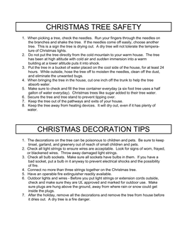 Christmas Tree Safety Christmas Decoration Tips