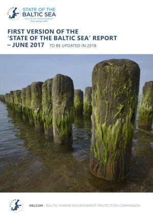 First Version of the 'State of the Baltic Seaʼ Report