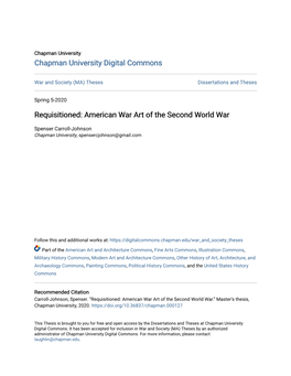 American War Art of the Second World War