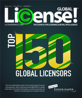 The Most Authoritative Guide to the World's Largest Licensors and Properties, Which Represent Almost $230 Billion in Global Re
