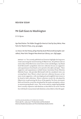 Review Essay Mr Galt Goes to Washington
