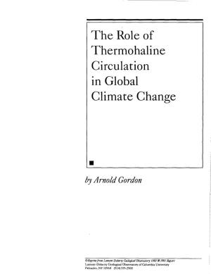 The Role of Thermohaline Circulation in Global Climate Change