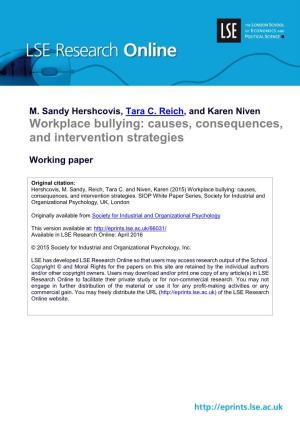 Workplace Bullying: Causes, Consequences, and Intervention Strategies