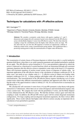 Techniques for Calculations with Npi Effective Actions