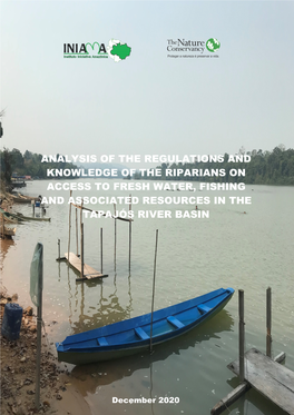 Analysis of the Regulations and Knowledge of the Riparians on Access to Fresh Water, Fishing and Associated Resources in the Tapajós River Basin
