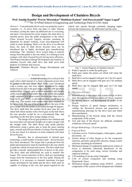 Design and Development of Chainless Bicycle Prof