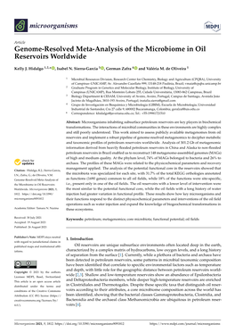 Genome-Resolved Meta-Analysis of the Microbiome in Oil Reservoirs Worldwide