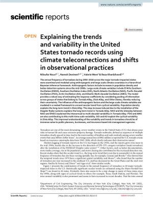 Explaining the Trends and Variability in the United States Tornado Records