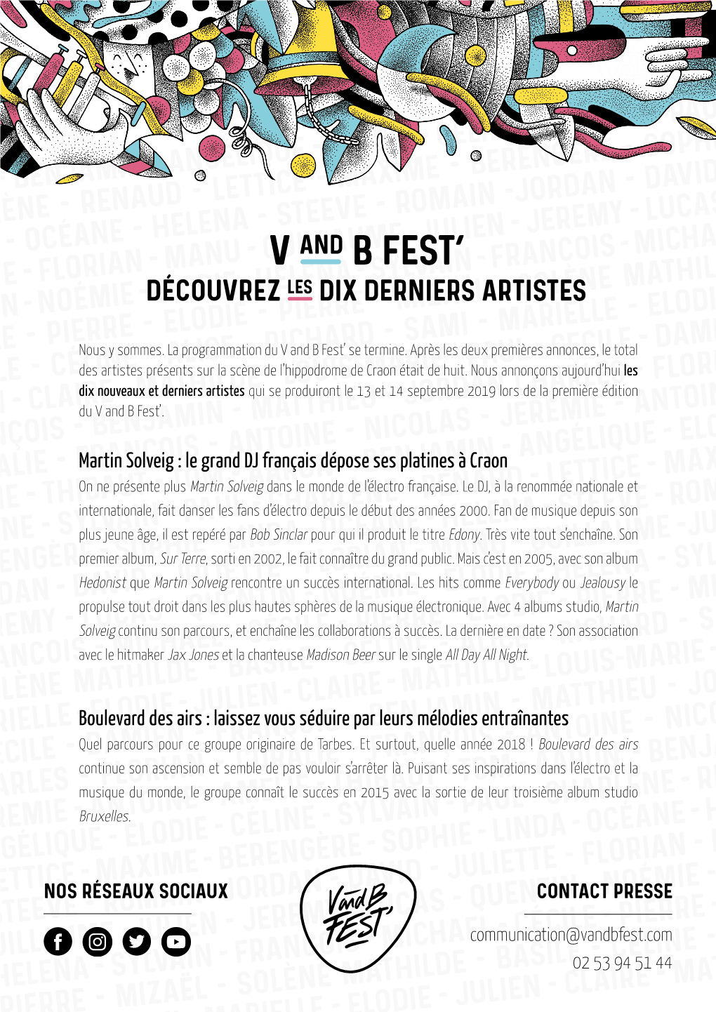 V and B Fest’ Découvrez Les Dix Derniers Artistes