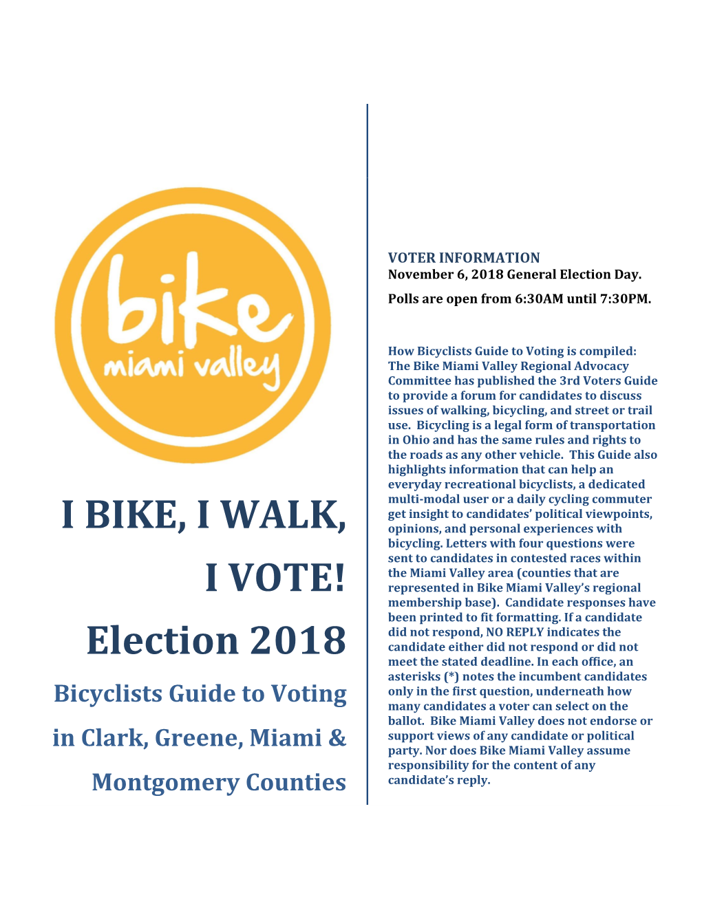 Bike Election Guide 2018 FINAL