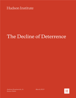 The Decline of Deterrence