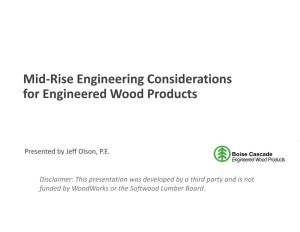 Mid-Rise Engineering Considerations for Engineered Wood Products