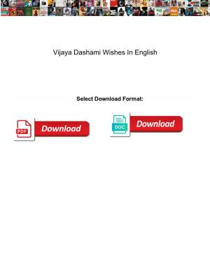 Vijaya Dashami Wishes in English