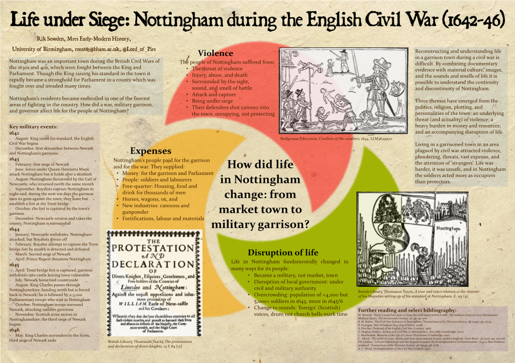 How Did Life in Nottingham Change: from Market Town to Military Garrison?