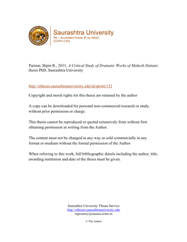 Saurashtra University Re – Accredited Grade ‘B’ by NAAC (CGPA 2.93)