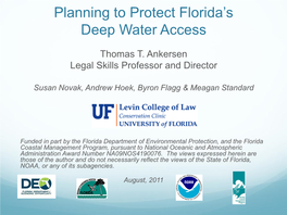 Planning to Protect Florida's Deep Water Access