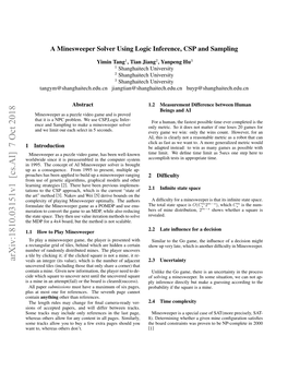 Arxiv:1810.03151V1 [Cs.AI] 7 Oct 2018