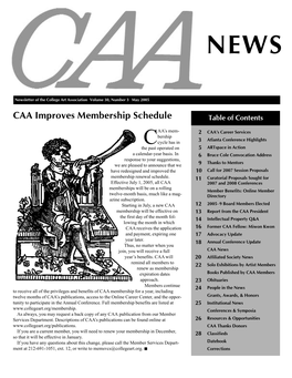 CAA News Year’S Benefits