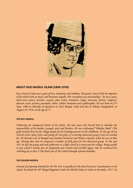 About Kazi Nazrul Islam (1899-1976)