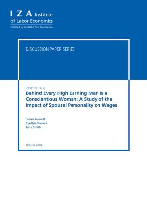 A Study of the Impact of Spousal Personality on Wages