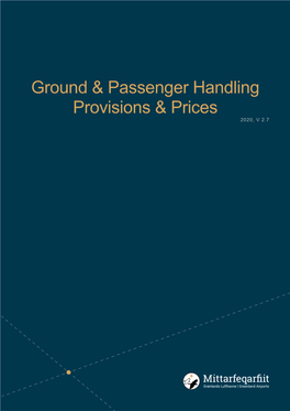 Ground & Passenger Handling Provisions & Prices