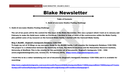 Blake Newsletter - Volume 9, Issue 2