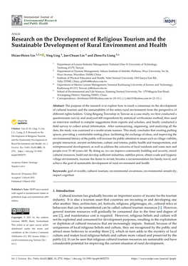 Research on the Development of Religious Tourism and the Sustainable Development of Rural Environment and Health
