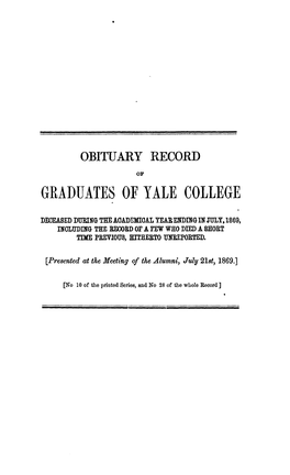 1868-1869 Obituary Record of Graduates of Yale University