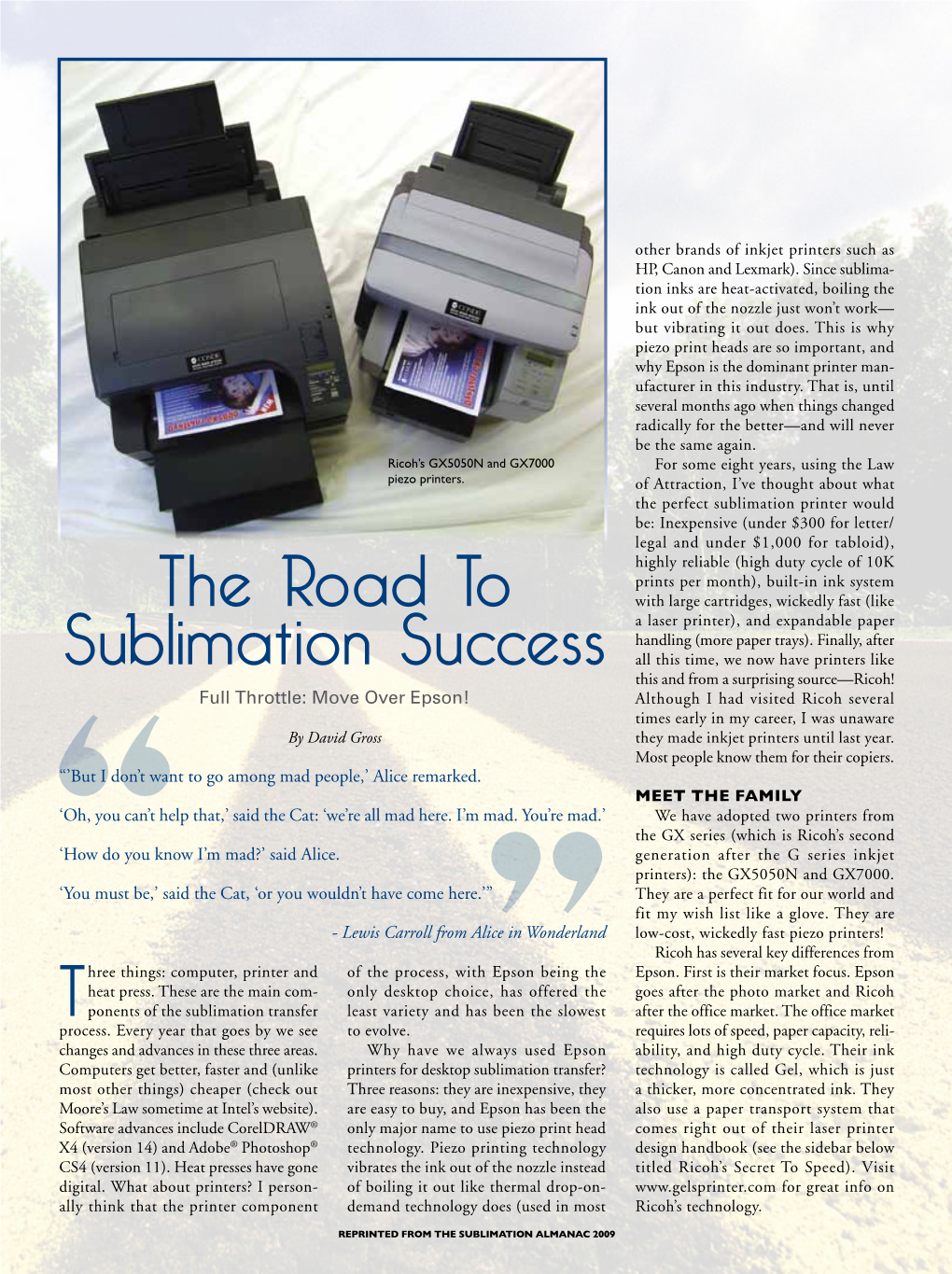 The Road to Sublimation Success