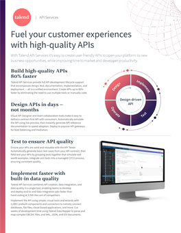Fuel Your Customer Experiences with High-Quality Apis