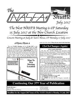 July 2017 NASFA Shuttle