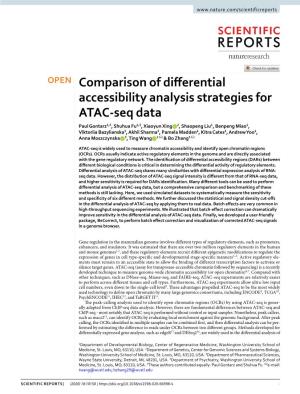 Comparison of Differential Accessibility Analysis Strategies for ATAC-Seq
