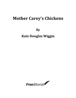 Mother Carey's Chickens